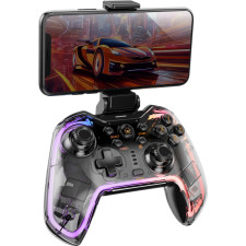 Mars Gaming MGP-BT2 Preto, Transparente Bluetooth USB Gamepad Analógico   Digital Android, Nintendo Switch, Nintendo Switch 2,