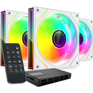Mars Gaming MF3DPROKITW Sistema de Arrefecimento de Computador Caixa de computador Ventoinha 12 cm Branco
