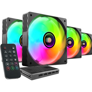 Mars Gaming MFSI4KIT Sistema de Arrefecimento de Computador Caixa de computador Ventoinha 12 cm Preto