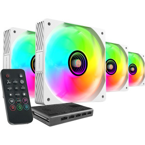 Mars Gaming MFSI4KITW Sistema de Arrefecimento de Computador Caixa de computador Ventoinha 12 cm Branco