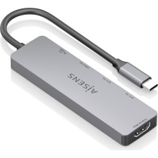 AISENS ASUC-5P028-GR base & duplicador de portas Com fios USB 3.2 Gen 1 (3.1 Gen 1) Type-C Cinzento