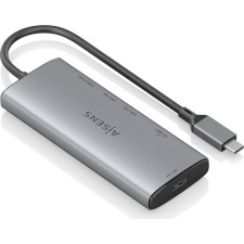 AISENS ASUC-6P029-GR base & duplicador de portas Com fios USB 3.2 Gen 1 (3.1 Gen 1) Type-C Cinzento