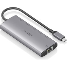 AISENS ASUC-6P030-GR base & duplicador de portas Com fios USB 3.2 Gen 1 (3.1 Gen 1) Type-C Cinzento