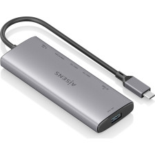 AISENS ASUC-7P031-GR base & duplicador de portas Com fios USB 3.2 Gen 1 (3.1 Gen 1) Type-C Cinzento