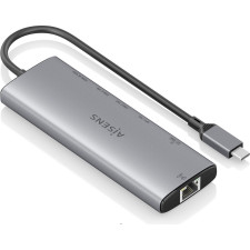 AISENS ASUC-7P032-GR base & duplicador de portas Com fios USB 3.2 Gen 1 (3.1 Gen 1) Type-C Cinzento