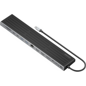 AISENS ASUC-13P042-GR base & duplicador de portas Com fios USB 3.2 Gen 1 (3.1 Gen 1) Type-C Cinzento