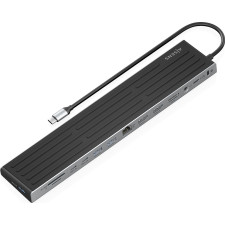 AISENS ASUC-13P042-GR base & duplicador de portas Com fios USB 3.2 Gen 1 (3.1 Gen 1) Type-C Cinzento