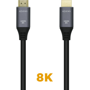 AISENS A150-0427 cabo HDMI 1,5 m HDMI Type A (Standard) Preto, Cinzento