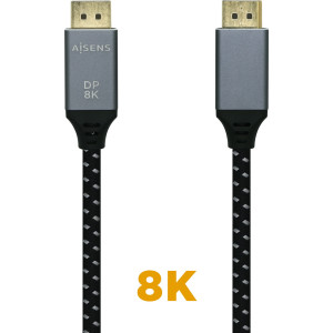 AISENS A149-0435 cabo DisplayPort 1 m Preto, Cinzento