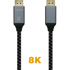 AISENS A149-0435 cabo DisplayPort 1 m Preto, Cinzento