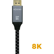 AISENS A149-0435 cabo DisplayPort 1 m Preto, Cinzento