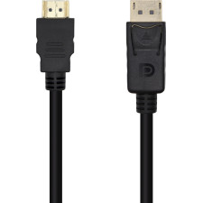 AISENS A125-0461 adaptador de cabo de vídeo 5 m DisplayPort HDMI Preto