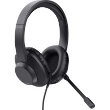 Trust Ayda Max USB Auscultadores Com fios Fita de cabeça Escritório Call center USB Type-C   USB Type-A Preto