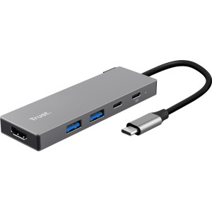 Trust 26062 hub de interface USB Type-C Cinzento