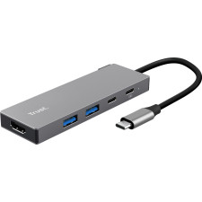Trust 26062 hub de interface USB Type-C Cinzento