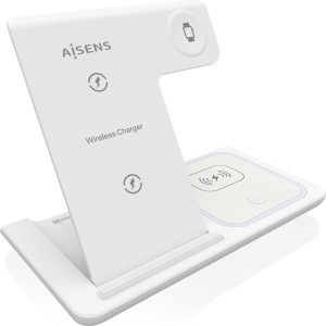 AISENS ASCH-15W3WC044-W carregador de dispositivos móveis Auscultadores, Telemóvel, Smartphone, Smartwatch Branco USB