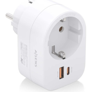 AISENS ASPS-1A1C06-W carregador de dispositivos móveis Universal Branco AC Carregamento rápido Interior