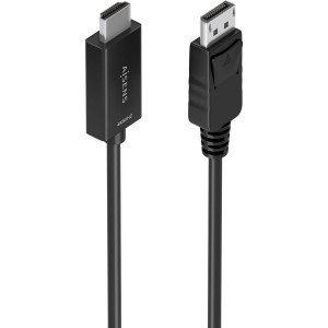 AISENS A125-0895 adaptador de cabo de vídeo 3 m DisplayPort HDMI Type A (Standard) Preto