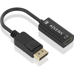 AISENS A125-0905 adaptador de cabo de vídeo 0,15 m DisplayPort HDMI Type A (Standard) Preto