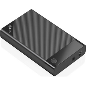 AISENS ASE-3529B Caixa para Discos Rígidos Caixa de disco rígido Preto 3.5"