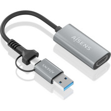 AISENS A109-0913 adaptador gráfico USB 1920 x 1080 pixels Cinzento