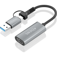 AISENS A109-0913 adaptador gráfico USB 1920 x 1080 pixels Cinzento