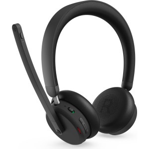 Lenovo 6550 Auscultadores Sem fios Fita de cabeça Escritório Call center USB Type-C Bluetooth Preto