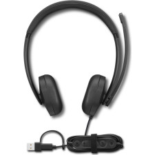 Lenovo VoIP Headset 5000 Auscultadores Com fios Fita de cabeça Escritório Call center USB Type-C Preto