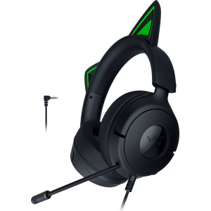 Razer Kraken Kitty V3 X Auscultadores Com fios Fita de cabeça Jogos USB Type-A Preto