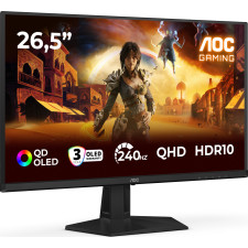 AOC G4 Q27G41ZDF monitor de ecrã 67,3 cm (26.5") 2560 x 1440 pixels Quad HD QD-OLED Preto, Vermelho