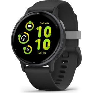 Garmin Vivoactive 5 3,05 cm (1.2") AMOLED 42 mm Digital 390 x 390 pixels Ecrã táctil Preto Wi-Fi GPS