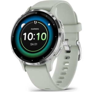 Garmin Venu 3S 3,05 cm (1.2") AMOLED 41 mm Digital 390 x 390 pixels Ecrã táctil Cinzento, Prateado Wi-Fi GPS
