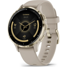 Garmin Venu 3S 3,05 cm (1.2") AMOLED 41 mm Digital 390 x 390 pixels Ecrã táctil Dourado, Cinzento Wi-Fi GPS