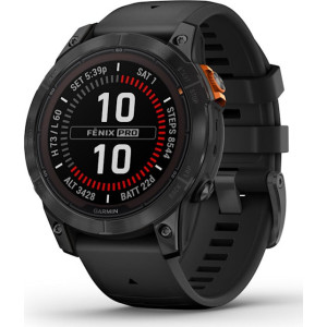 Garmin fēnix 7 Pro Solar Edition 3,3 cm (1.3") MIP 47 mm Digital 260 x 260 pixels Ecrã táctil Preto, Cinzento Wi-Fi GPS