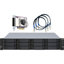 QNAP TL-R1200S-RP Caixa para Discos Rígidos Compartimento HDD SSD Preto, Cinzento 2.5 3.5"