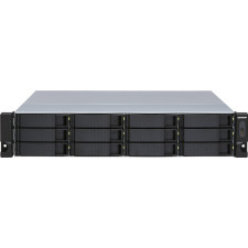 QNAP TL-R1200S-RP Caixa para Discos Rígidos Compartimento HDD SSD Preto, Cinzento 2.5 3.5"