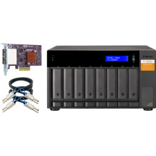 QNAP TL-D800S Caixa para Discos Rígidos Compartimento HDD SSD Preto, Cinzento 2.5 3.5"