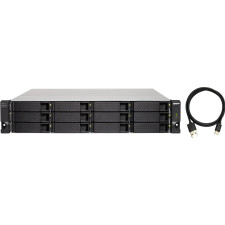 QNAP TL-R1200C-RP Caixa para Discos Rígidos Compartimento HDD SSD Preto, Cinzento 2.5 3.5"