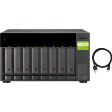 QNAP TL-D800C Caixa para Discos Rígidos Compartimento HDD SSD Preto, Cinzento 2.5 3.5"