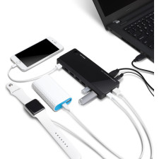 TP-Link UH720 hub de interface USB 3.2 Gen 1 (3.1 Gen 1) Micro-B 5000 Mbit s Preto