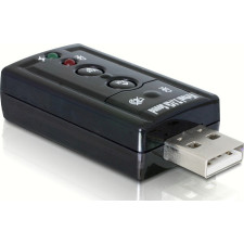 DeLOCK 61645 adaptador para cabos USB 2.0 2x 3,5 Preto