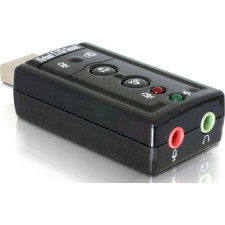 DeLOCK 61645 adaptador para cabos USB 2.0 2x 3,5 Preto