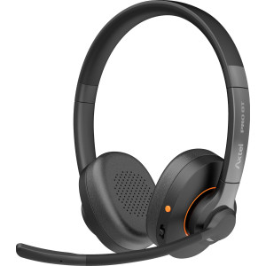 Axtel Pro BT duo Auscultadores Sem fios Fita de cabeça Escritório Call center USB Type-C Bluetooth Preto, Laranja