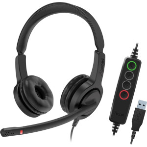 Axtel VOICE UC28 stereo USB-A Auscultadores Com fios Fita de cabeça Escritório Call center USB Type-A Preto