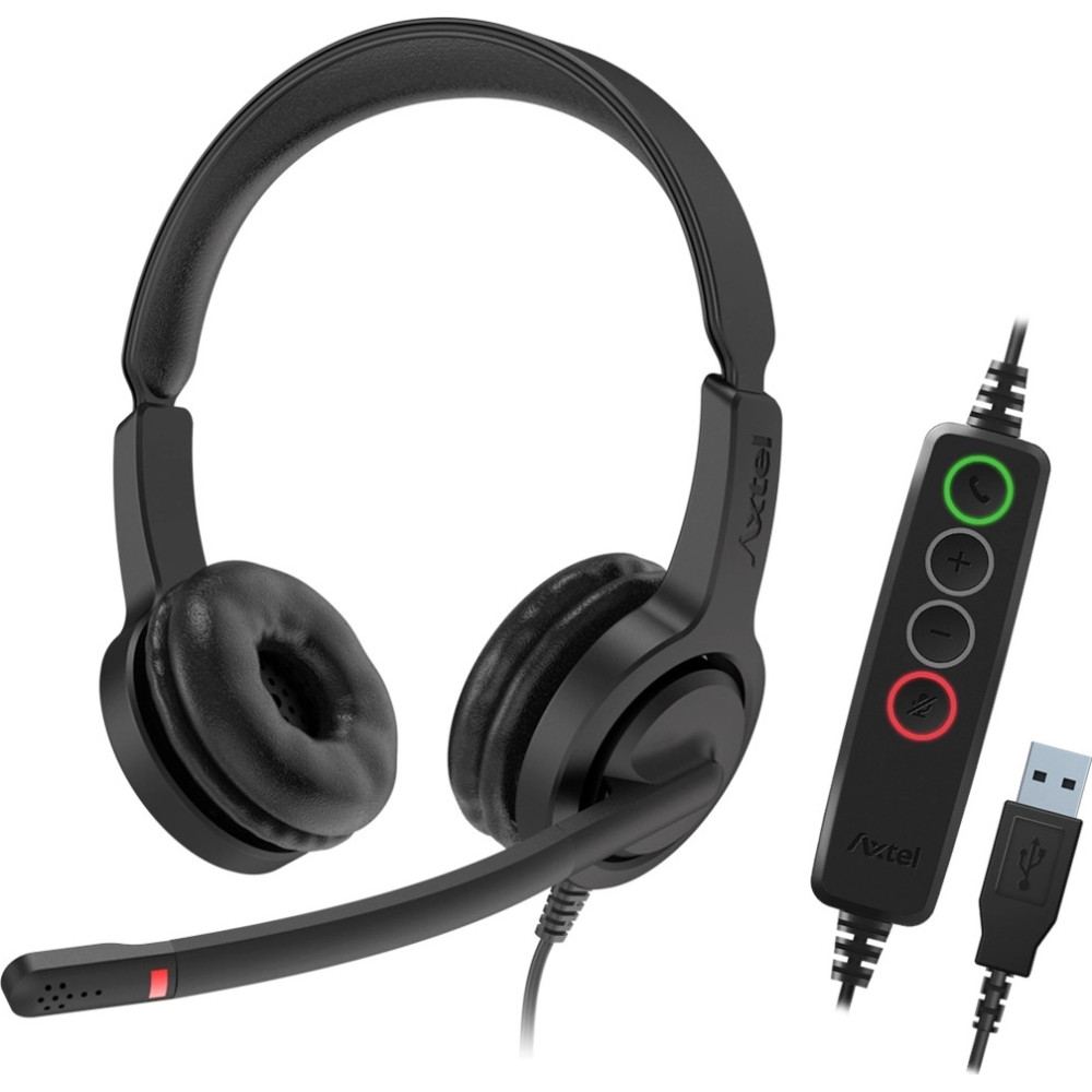 Axtel VOICE UC28 stereo USB-A Auscultadores Com fios Fita de cabeça Escritório Call center USB Type-A Preto Axtel VOICE UC28 stereo USB-A Auscultadores Com fios Fita de cabeça Escritório Call center USB Type-A Preto