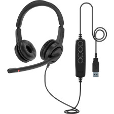 Axtel VOICE UC28 stereo USB-A Auscultadores Com fios Fita de cabeça Escritório Call center USB Type-A Preto