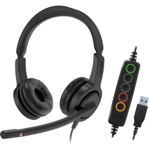 Axtel VOICE UC28-35 stereo USB-A Auscultadores Com fios Fita de cabeça Escritório Call center USB Type-A Preto
