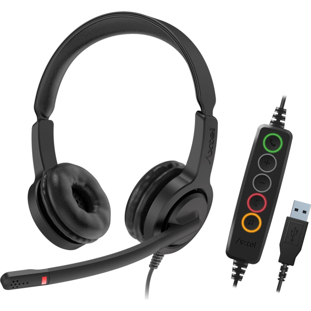 Axtel VOICE UC28-35 stereo USB-A Auscultadores Com fios Fita de cabeça Escritório Call center USB Type-A Preto Axtel VOICE UC28-35 stereo USB-A Auscultadores Com fios Fita de cabeça Escritório Call center USB Type-A Preto