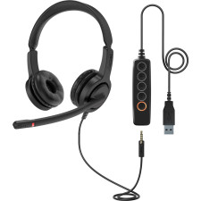 Axtel VOICE UC28-35 stereo USB-A Auscultadores Com fios Fita de cabeça Escritório Call center USB Type-A Preto