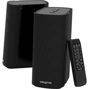 Creative Labs T100 Alto alcance Preto Com fios e sem fios 20 W